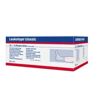 Leukotape classic sporttape 3,75 cm x 10 meter wit doos à 12 rollen